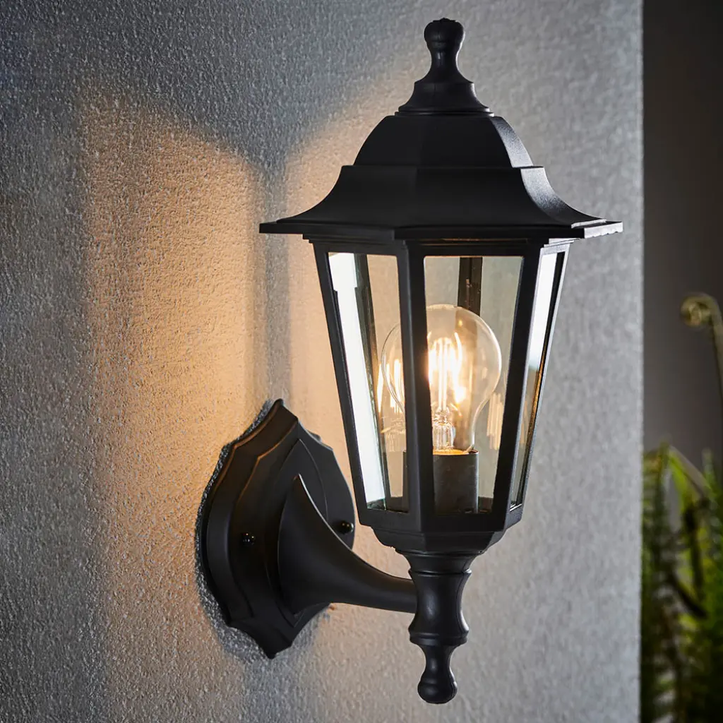 Bayswater Black Outdoor Wall Light IP44