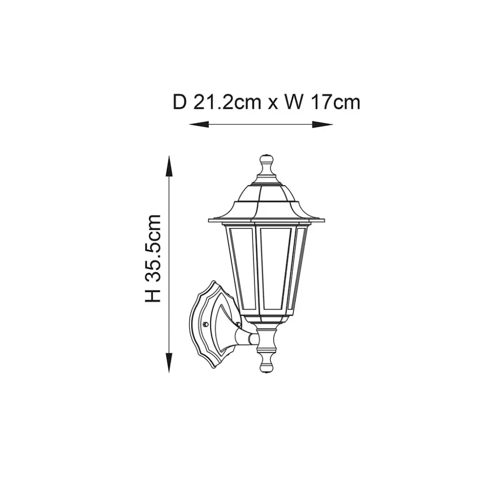 Bayswater Black Outdoor Wall Light IP44