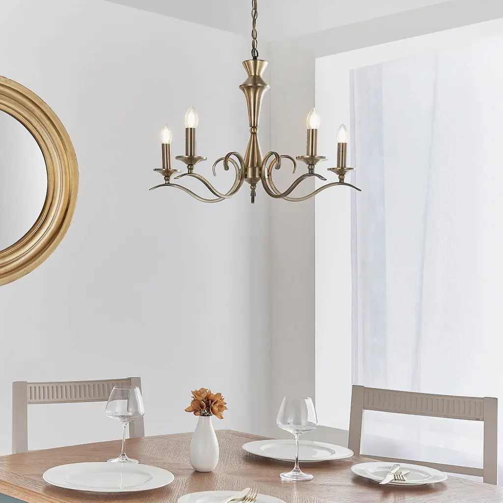 Kora 5-Light Antique Brass Fitting