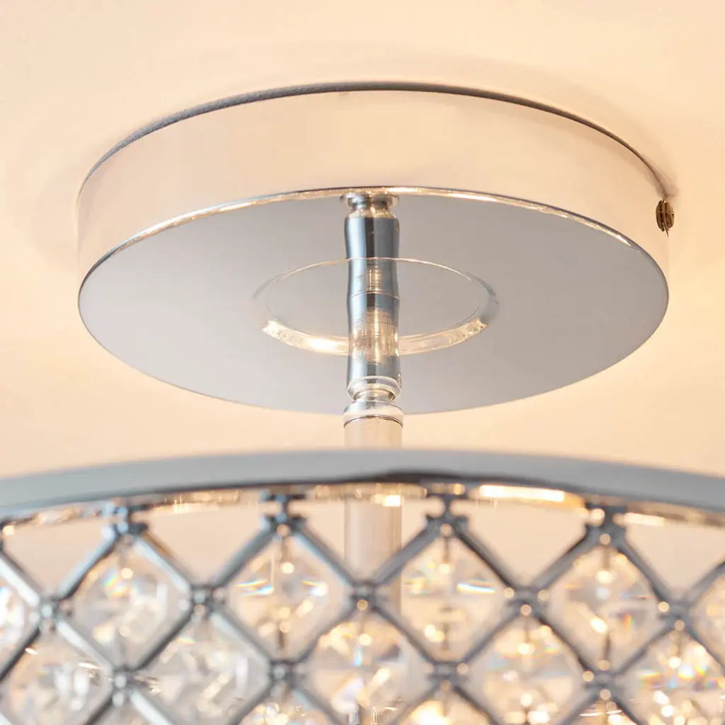 Hudson 3 Light Semi Flush in Polished Chrome
