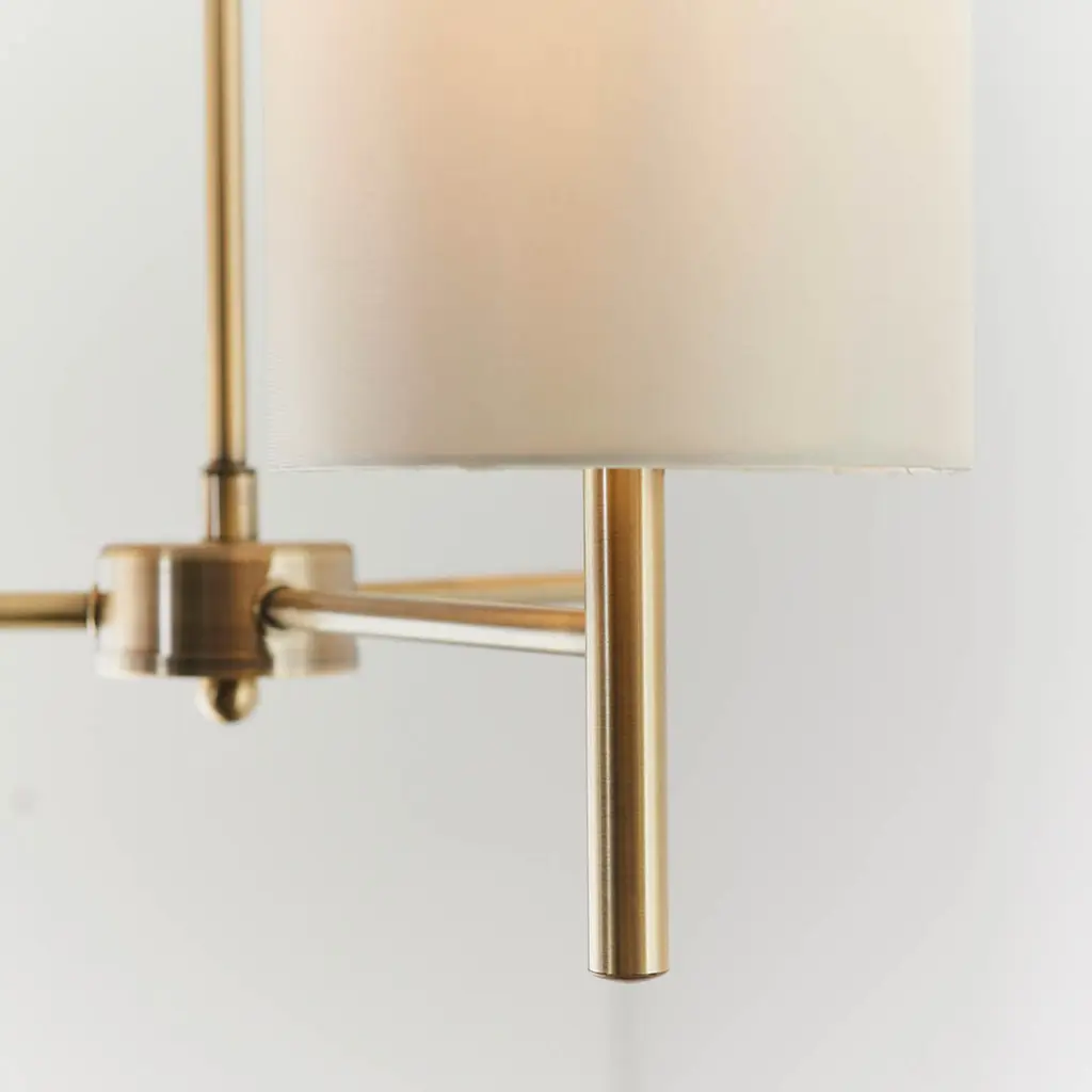 Brio 3 Light Antique Brass Semi Flush