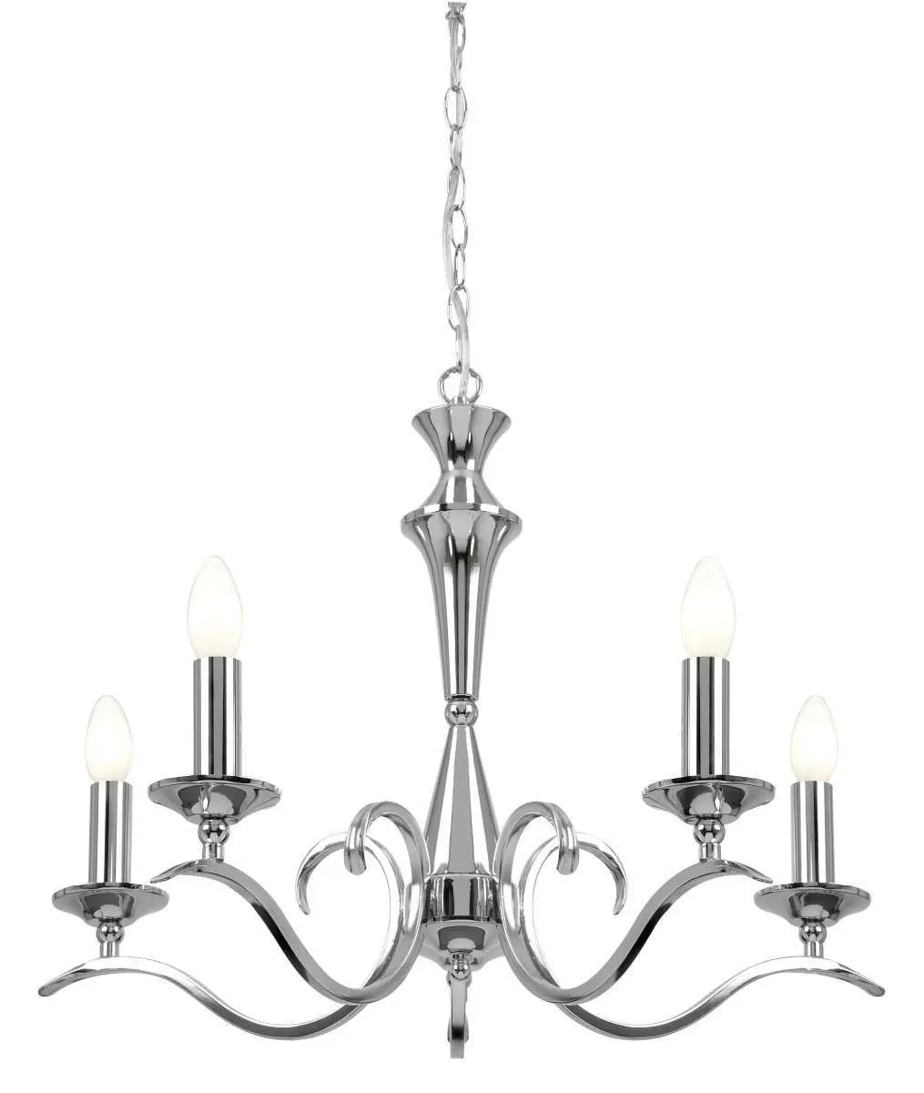 Kora 5-Light Polished Chrome Fitting