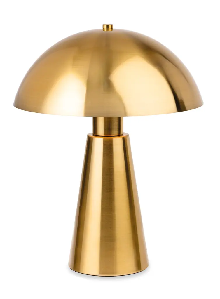 Crown Table Lamp in Brushed Brass Finish
