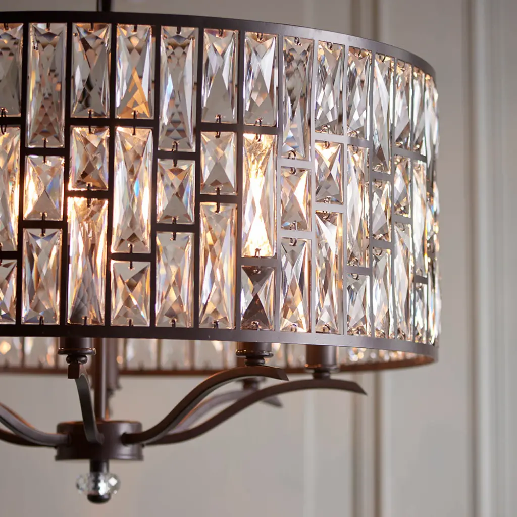 Belle 8 Light Pendant Bronze Finish