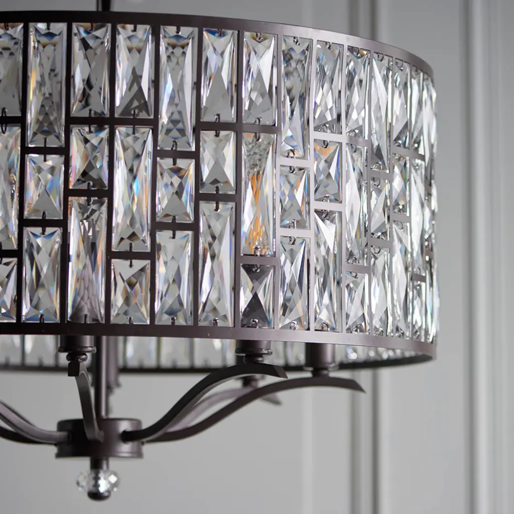 Belle 8 Light Pendant Bronze Finish