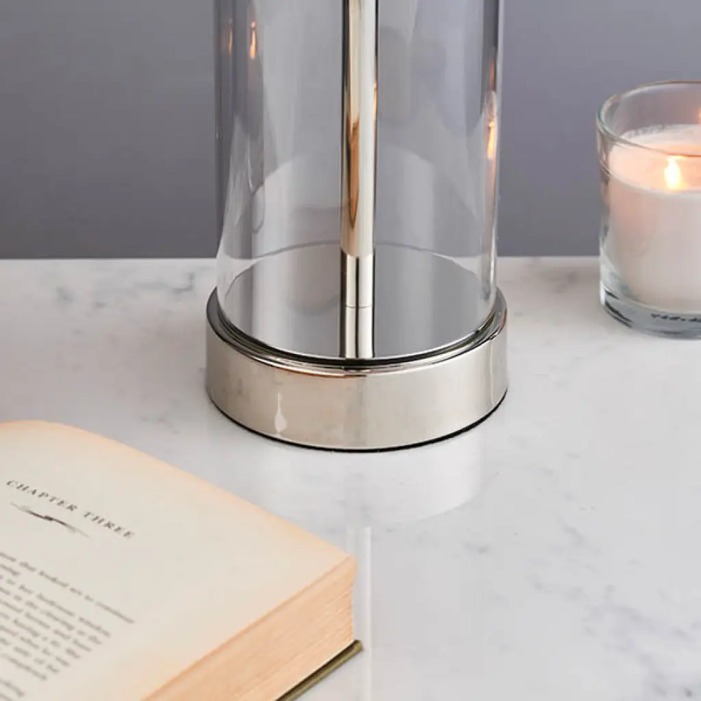 Lessina Bright Nickel Touch Table Lamp