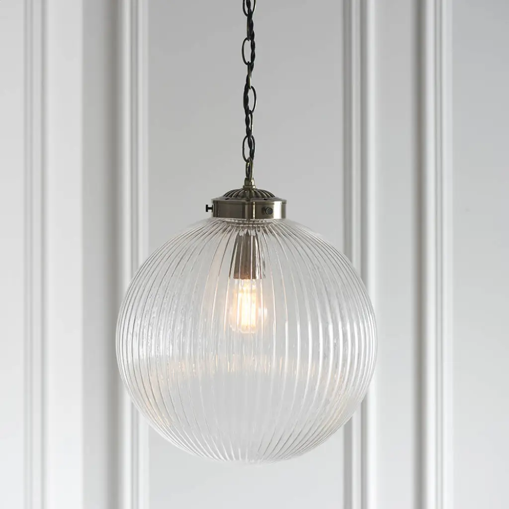 Brydon Large Antique Brass Pendant