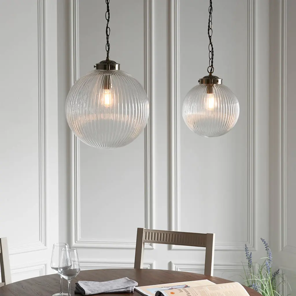 Brydon Large Antique Brass Pendant