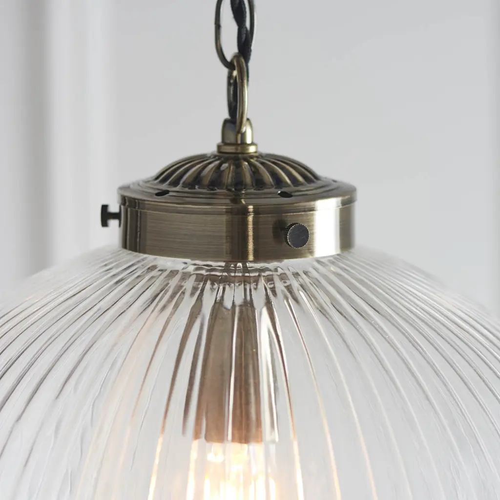Brydon Large Antique Brass Pendant
