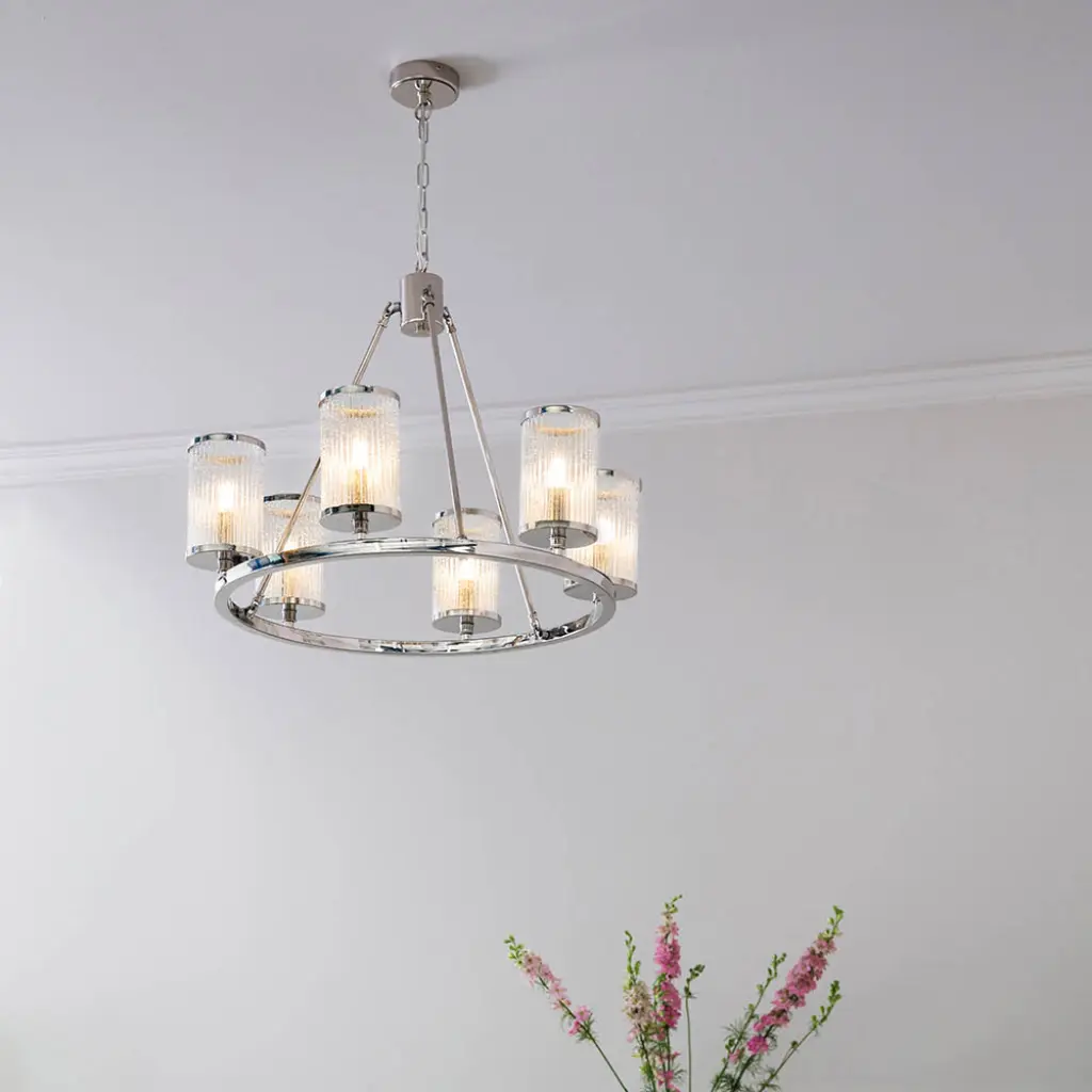 Easton 6lt Pendant in Nickel