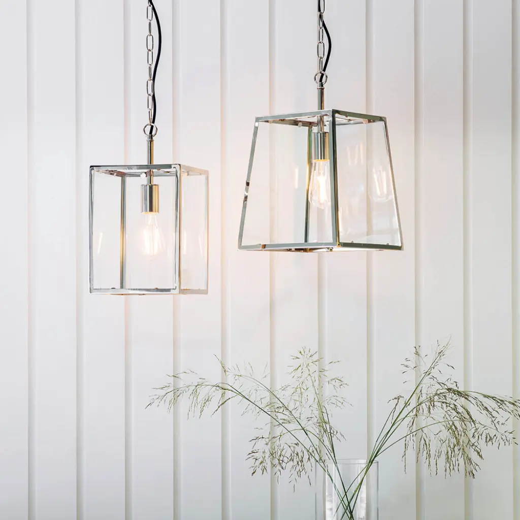 Hurst Box Style Single Pendant in Nickel Finish