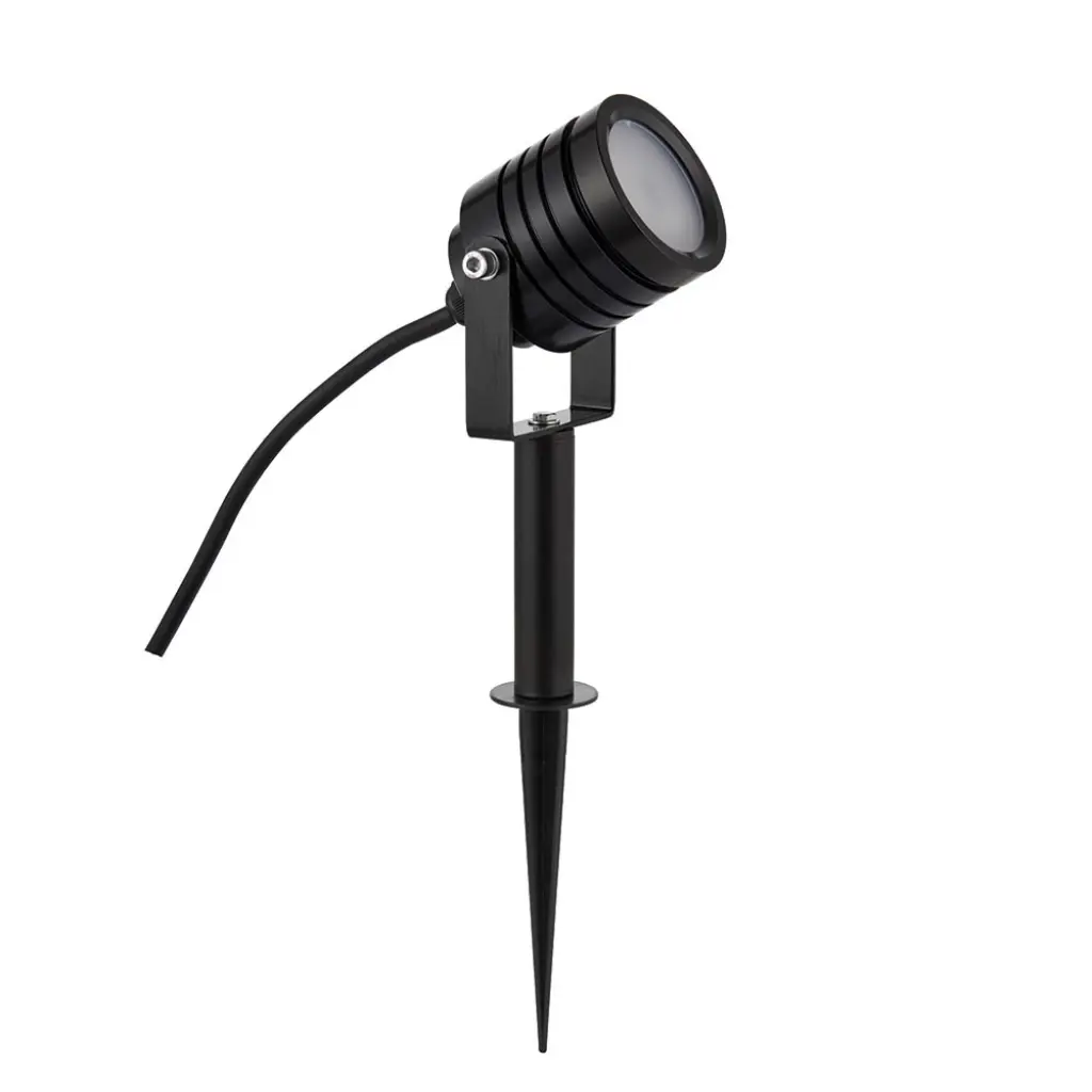 Luminatra 4W Cool White Spike Light in Black