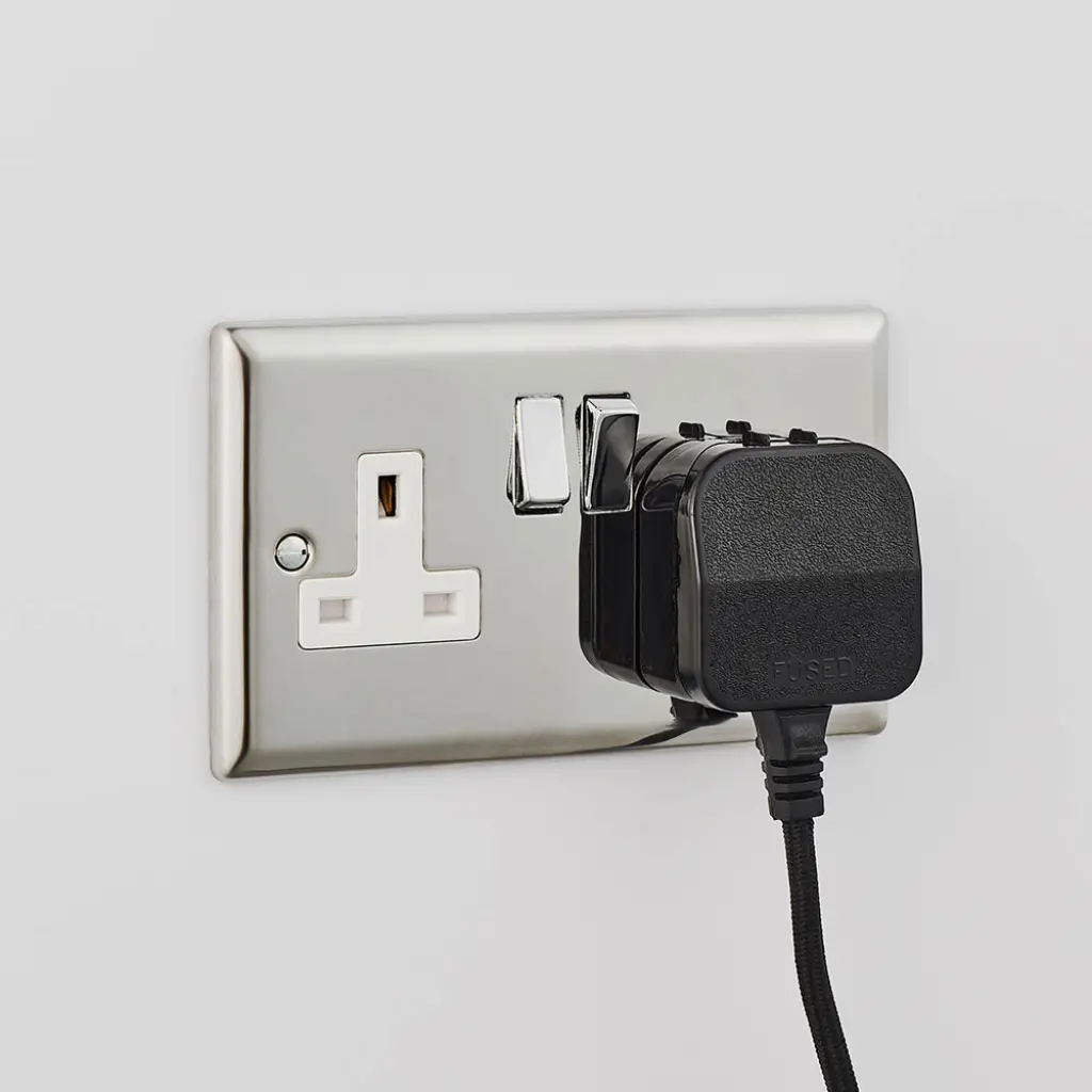 Carlson Small Modern Wall Light in Matt Black C/W Grey Shade