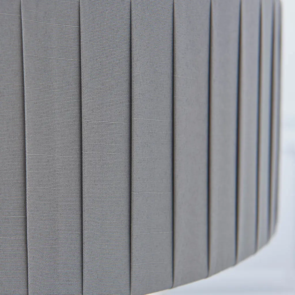 Highclere 3 Light in Bright Nickel C/W Wrapped Charcoal Silk Shade