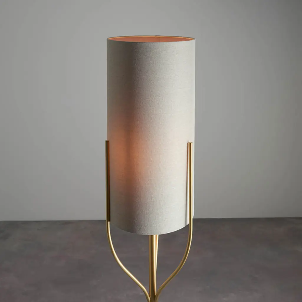 Fraser Floor Lamp in Satin Brass C/W Shade