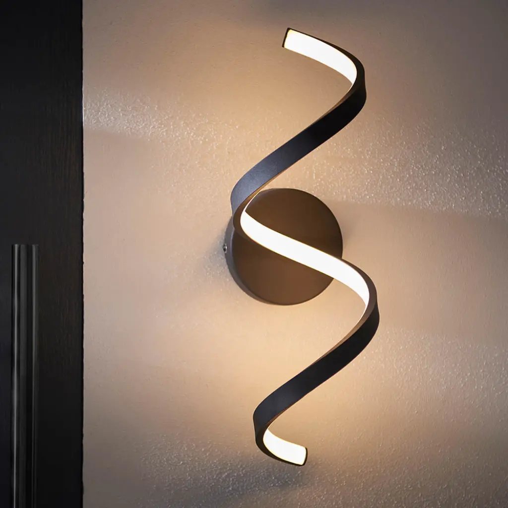 Astral LED Wall Light in Black Finish IP44