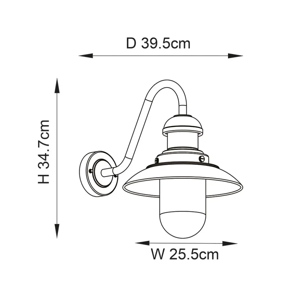 Hereford Outdoor Wall Light in Black IP44