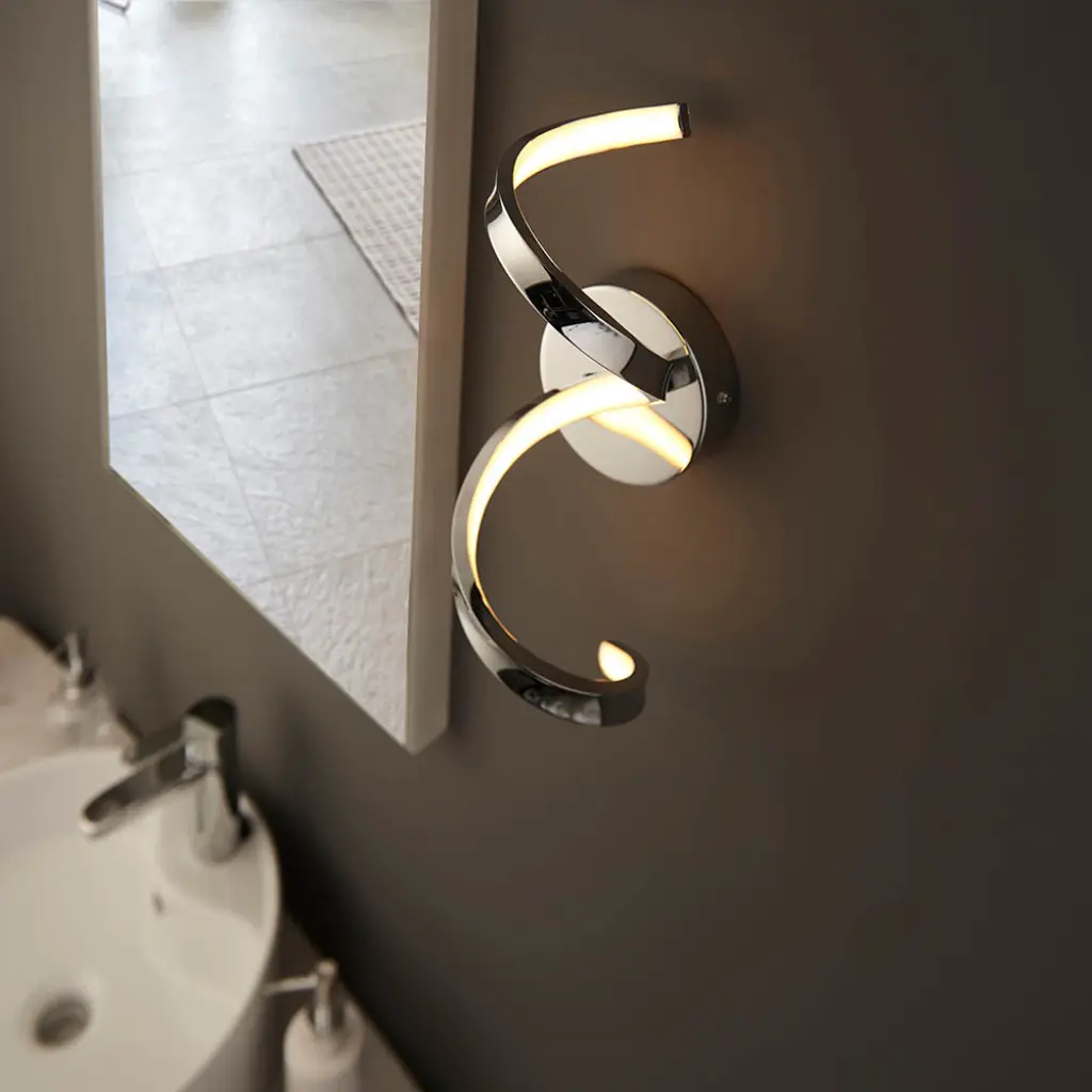 Astral LED Wall Light in Chrome Finish IP44