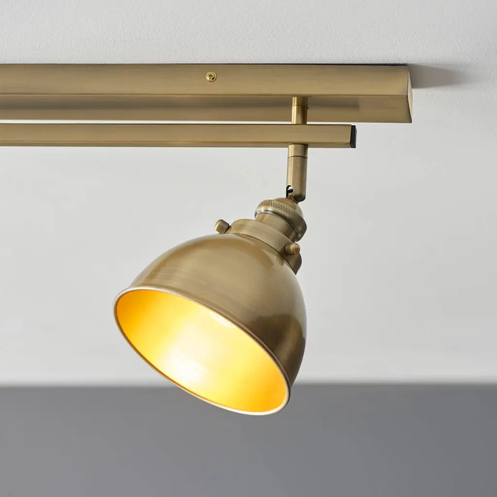 Wyatt 3 Light Spotlight Bar in Antique Brass