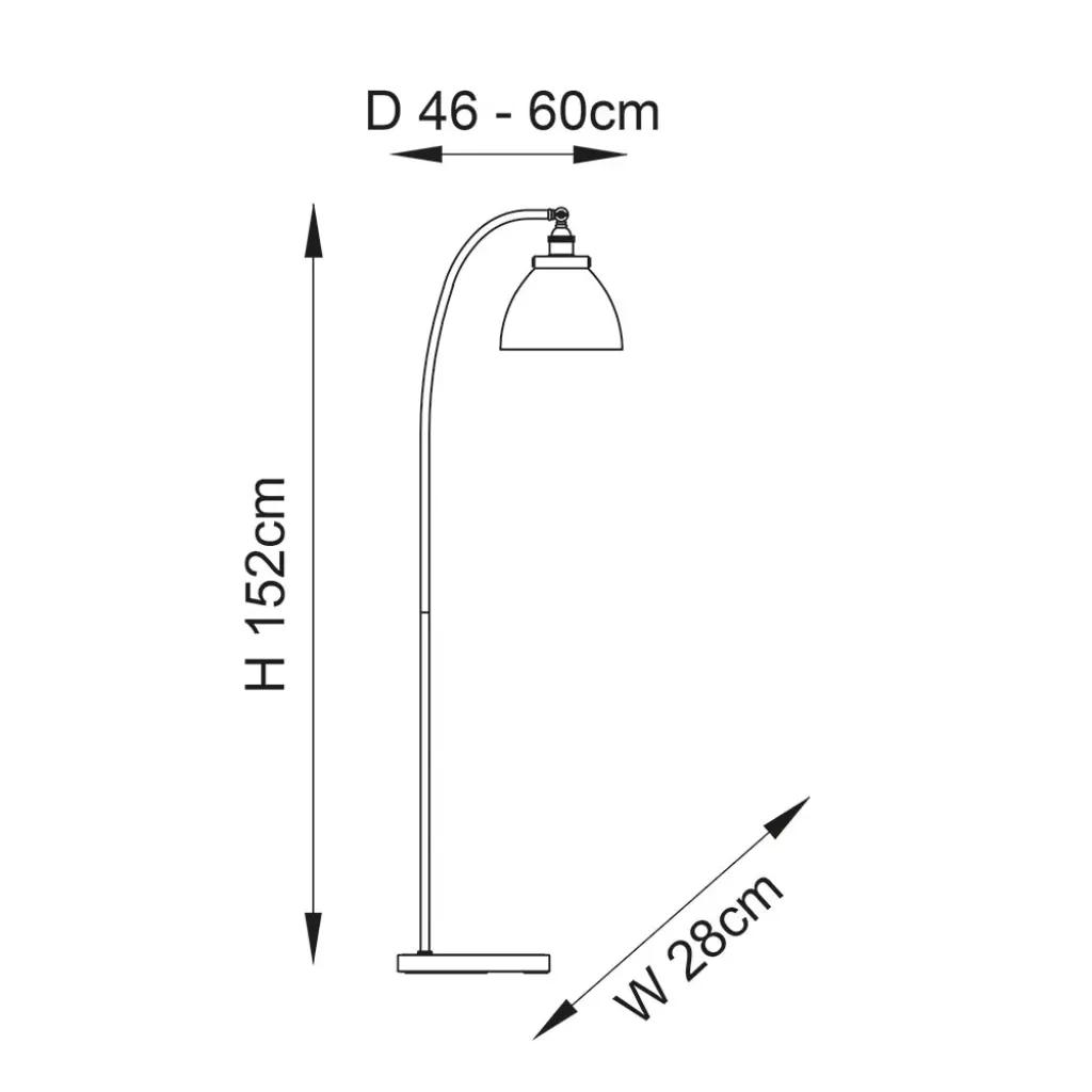 Hansen Floor Lamp in Bright Nickel Finish