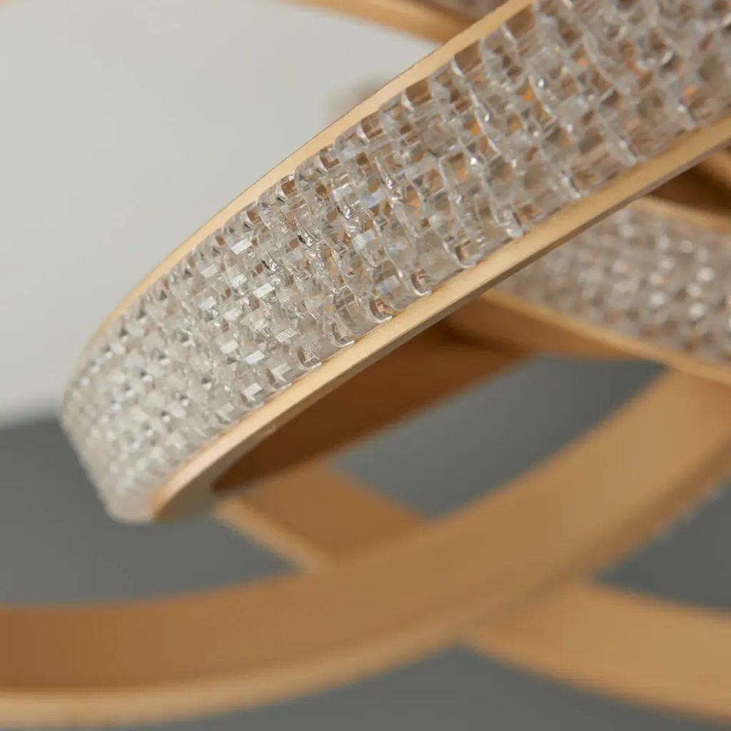 Lorenzo LED Semi Flush in Satin Gold