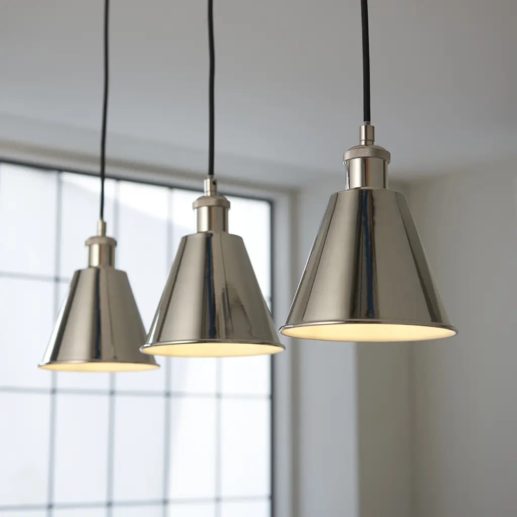 Hal 3 Light Linear Polished Nickel Pendant