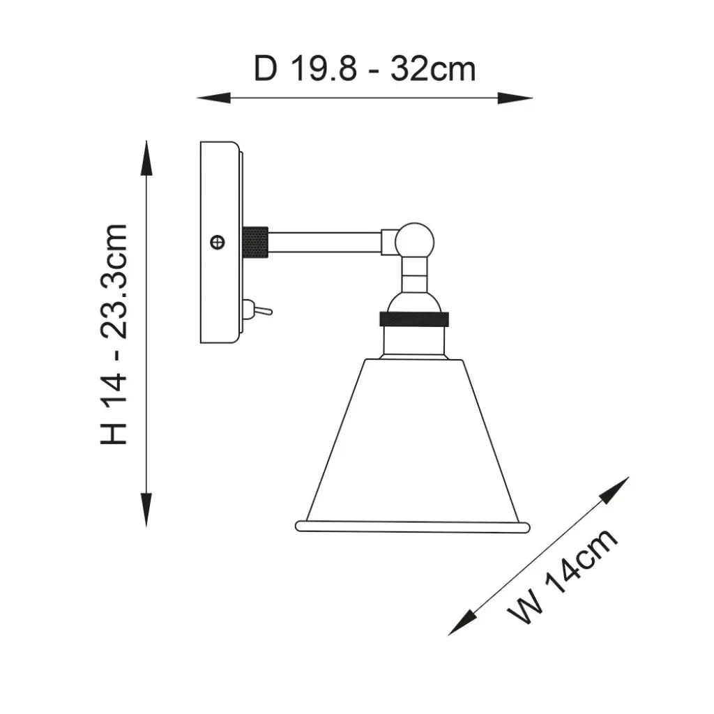 Hal Nickel Wall Light