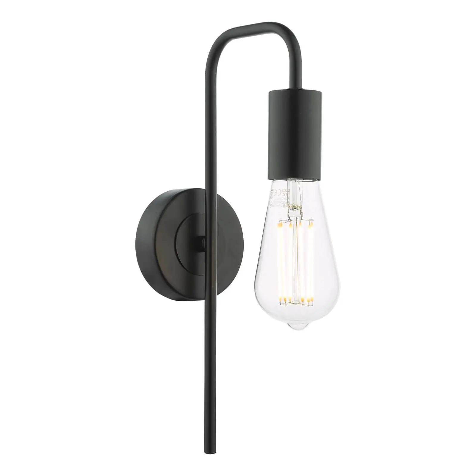 Dena Matt Black Wall Light