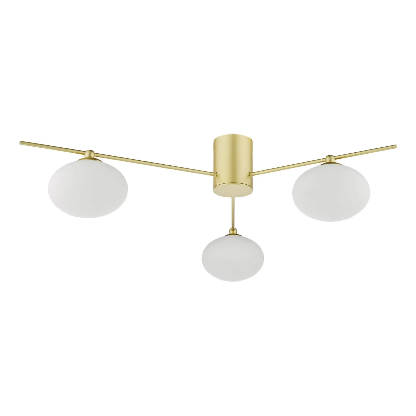 Jasper Satin Gold 3 Light Semi Flush Fitting