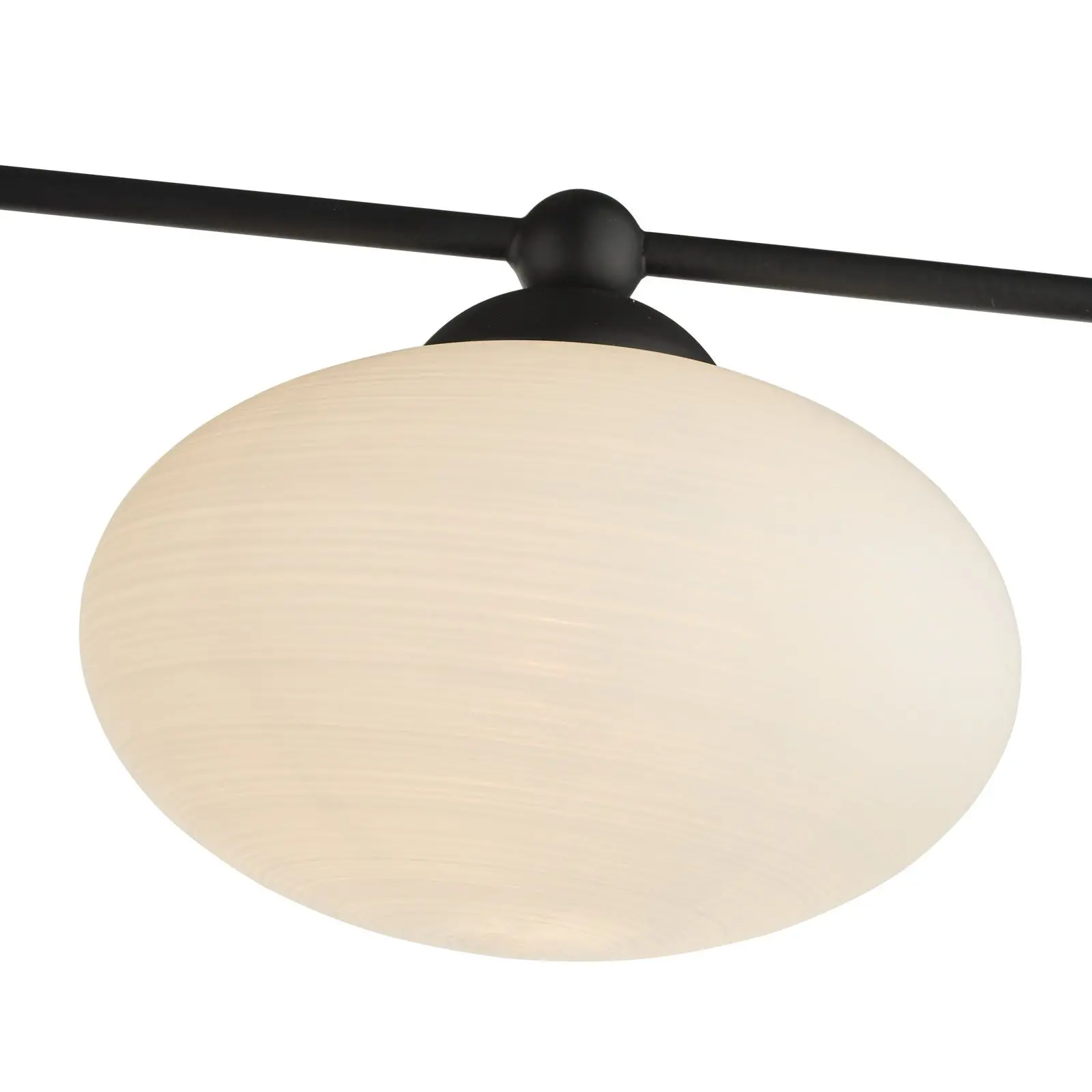 Jasper Matt Black 5 Light Semi Flush Fitting