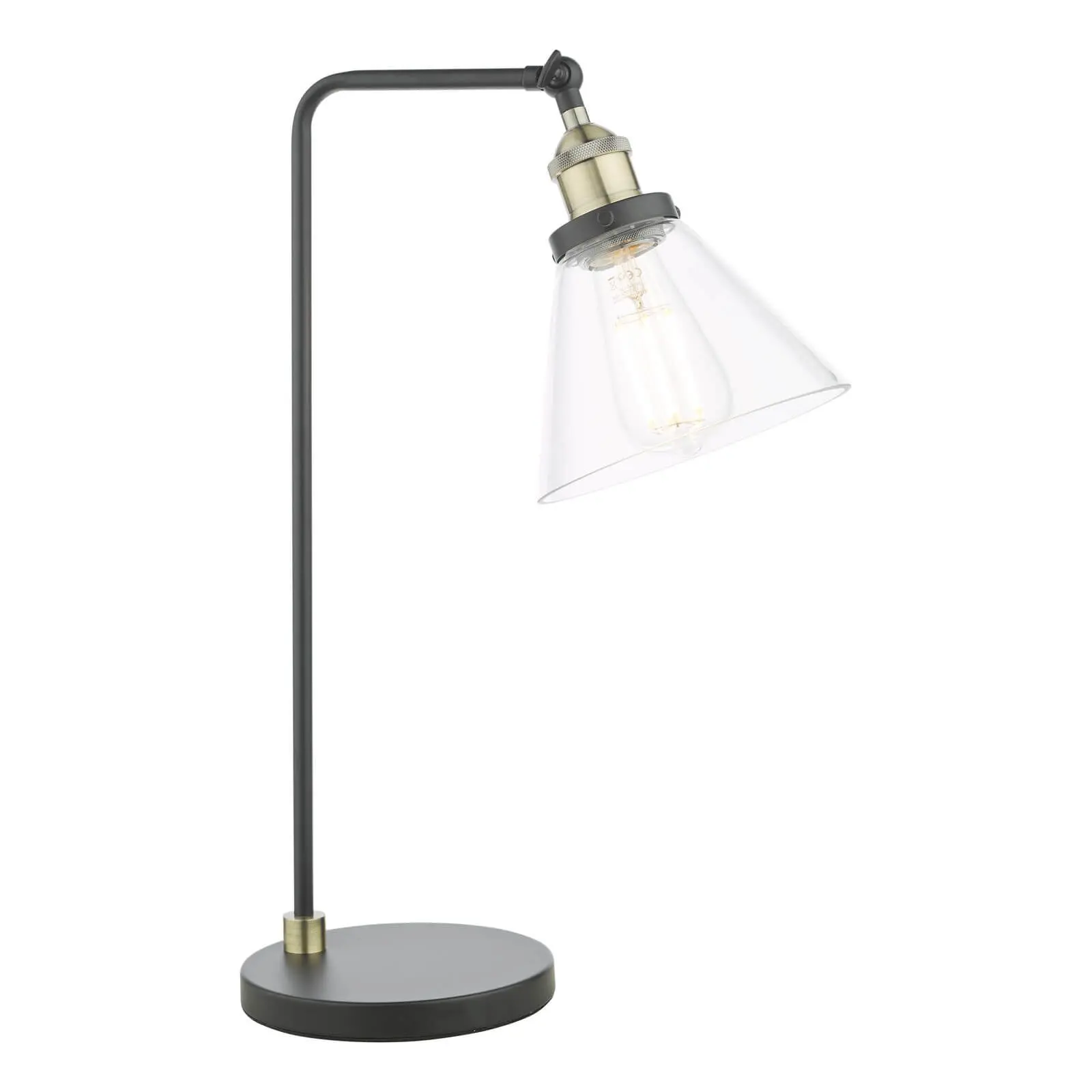 Ray Antique Brass & Glass Table Lamp