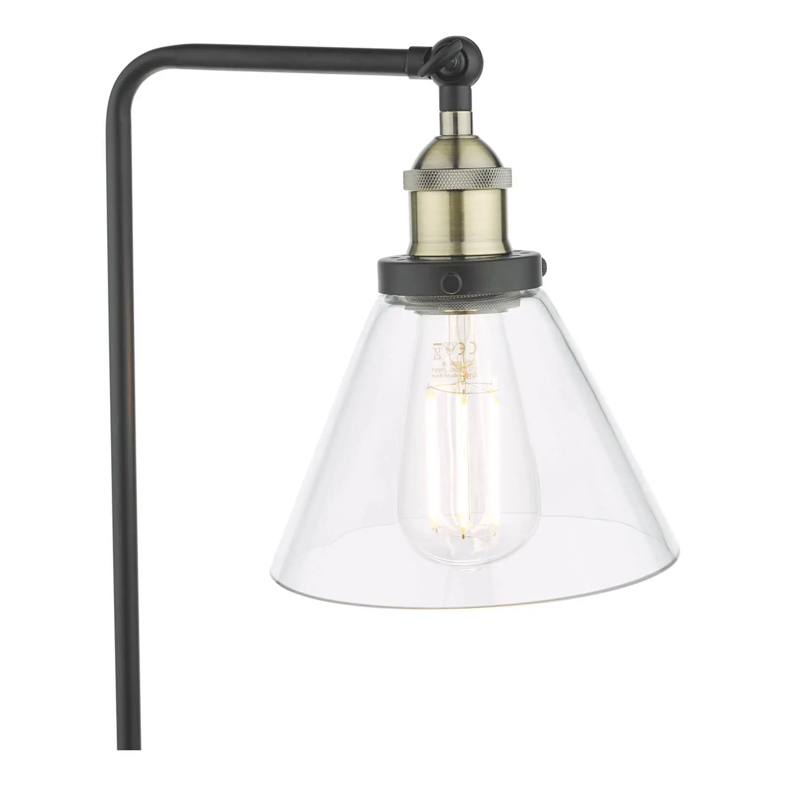Ray Antique Brass & Glass Table Lamp