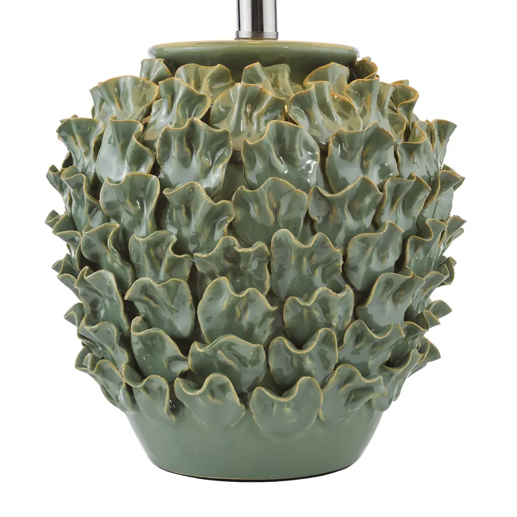 Ailsa Ceramic Table Lamp in Green Base Only