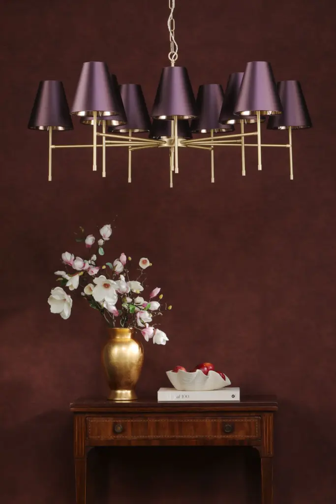 Aix 10 Light Brushed Brass Pendant Fitting Only