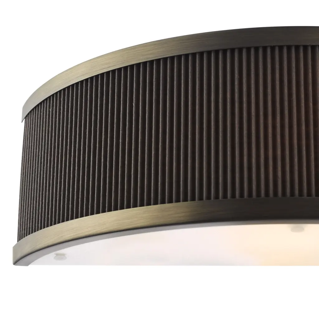 Alvaro Antique Bronze Wall Light C/W Brown Shade