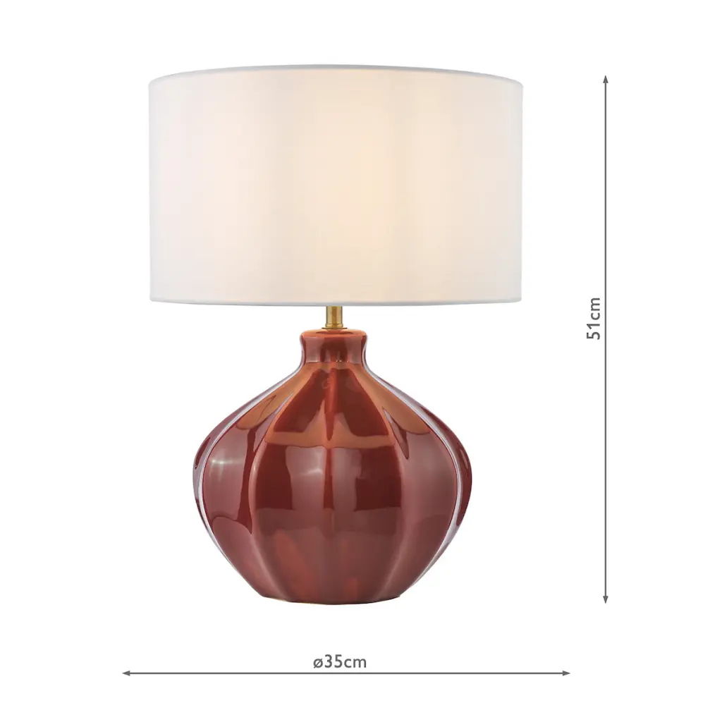 Amrita Red Base Only Table Lamp