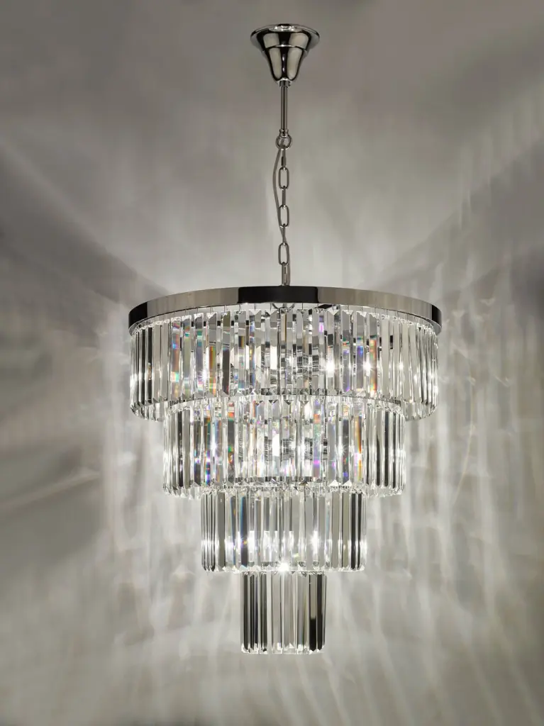 Angel 8 Light Pendant Polished Chrome Crystal