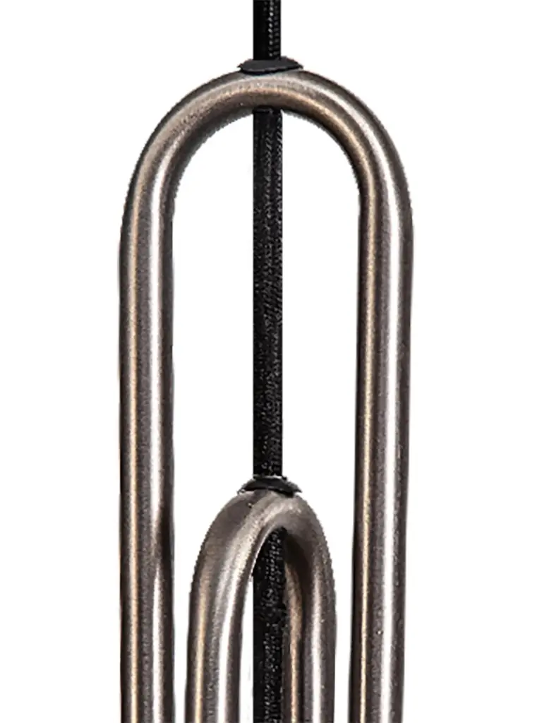 Meel 3 Light Antique Silver Bar Pendant