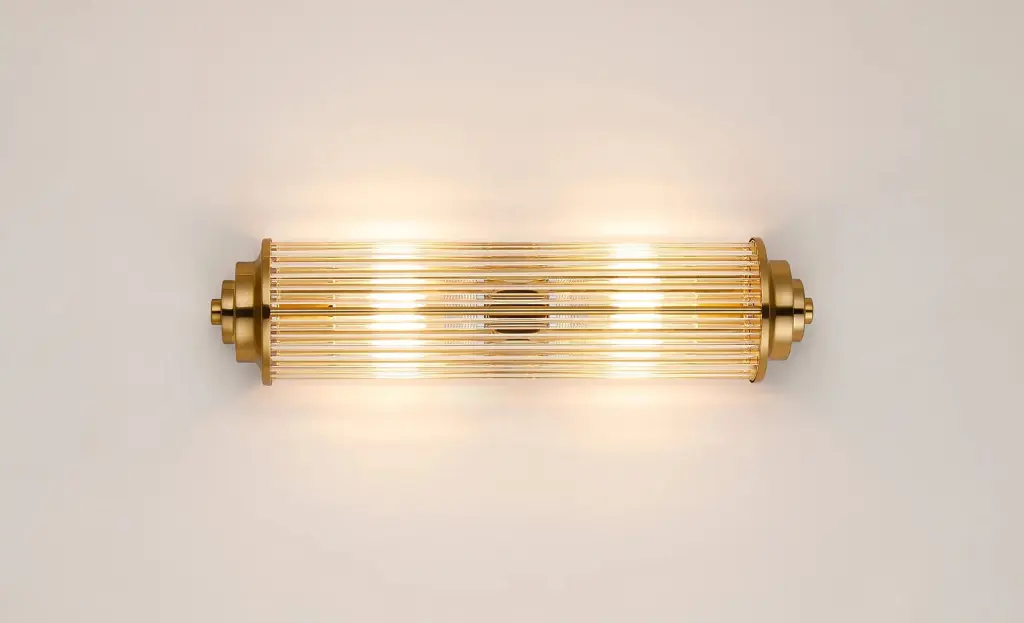 Appeal Small Flush Wall Light in Gold IP44