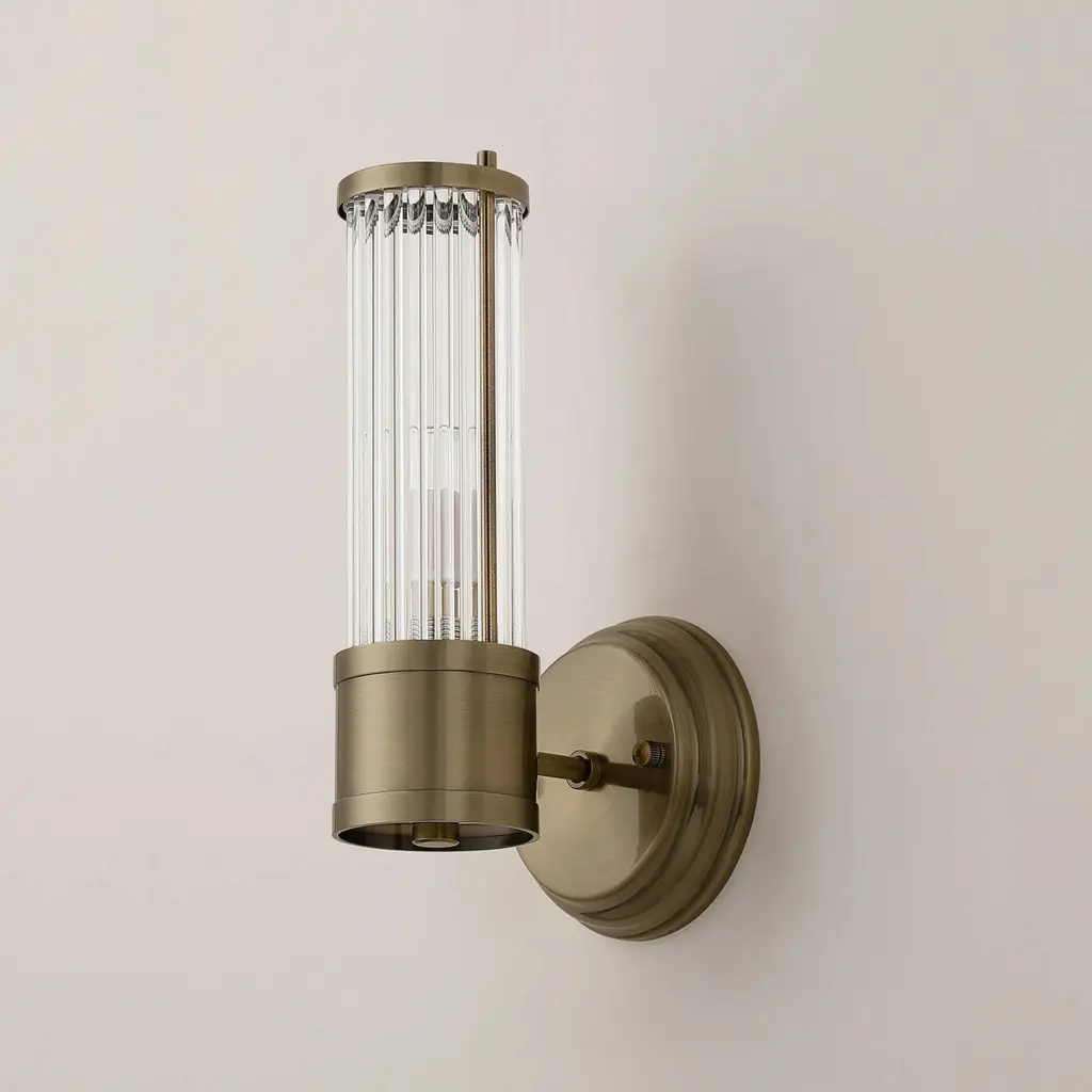 Appeal Single Wall Light in Antique Brass IP44