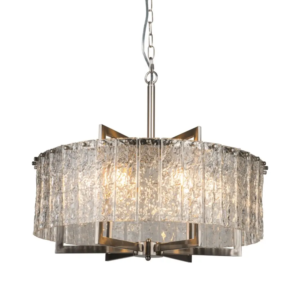 Ariana 6 Light Ceiling Pendant in Satin Chrome