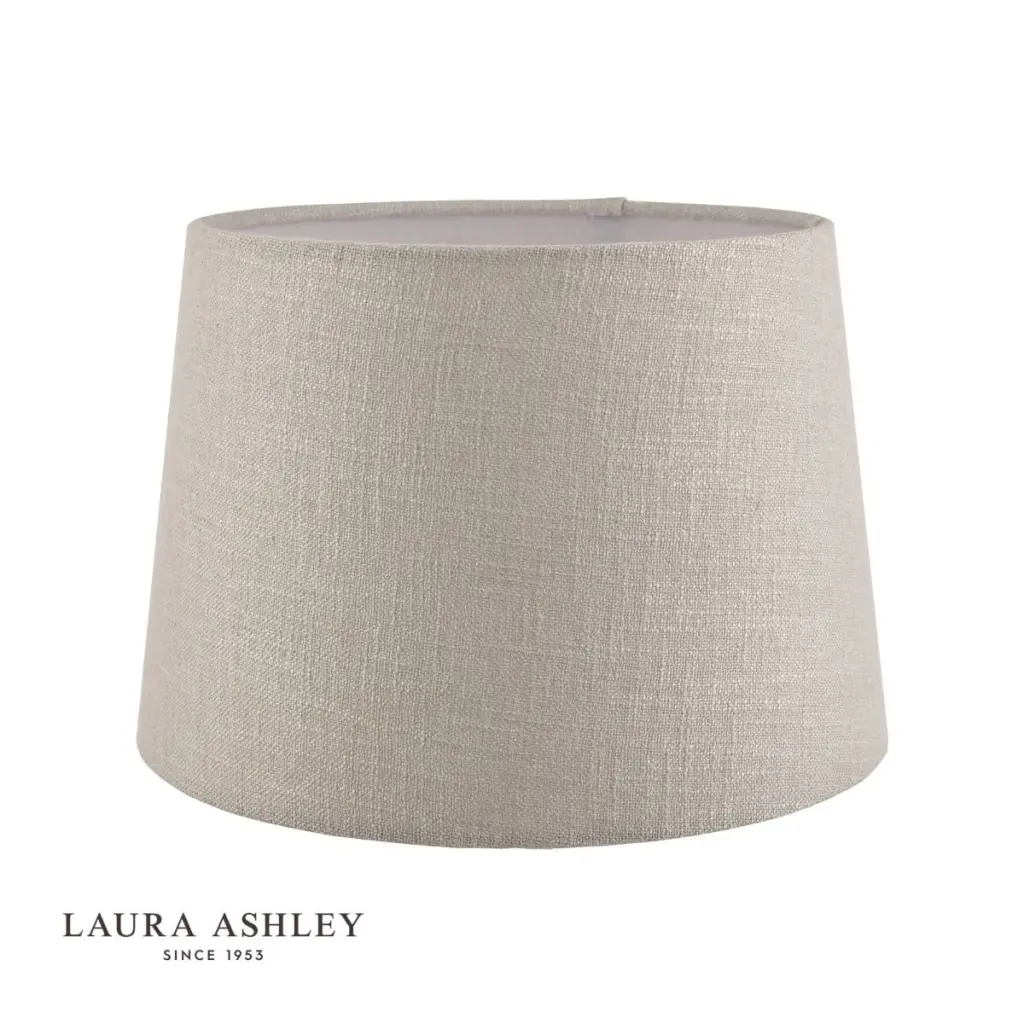 Bacall Linen Empire Drum Shade Silver 30cm/12 inch