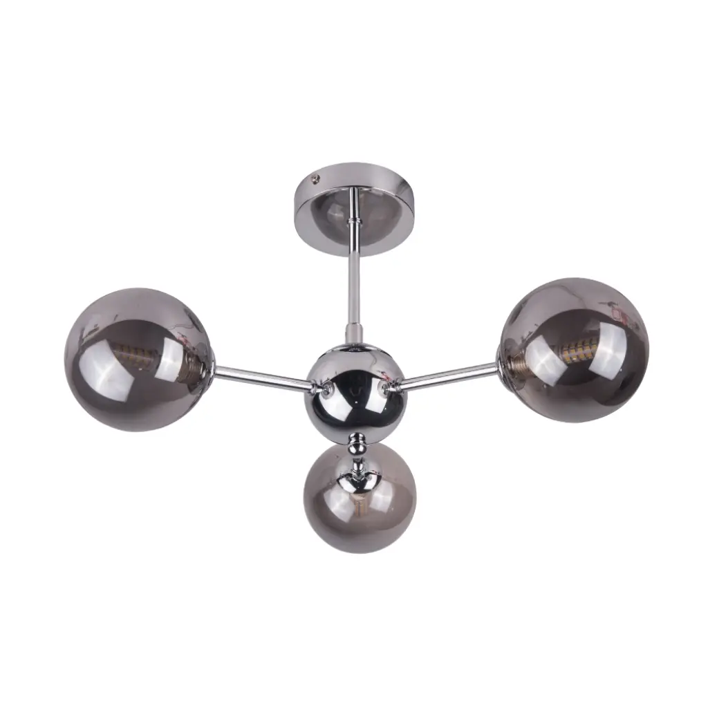 Barbara 3 Light Polished Chrome Semi Flush