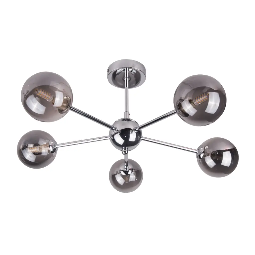 Barbara 5 Light Polished Chrome Semi Flush