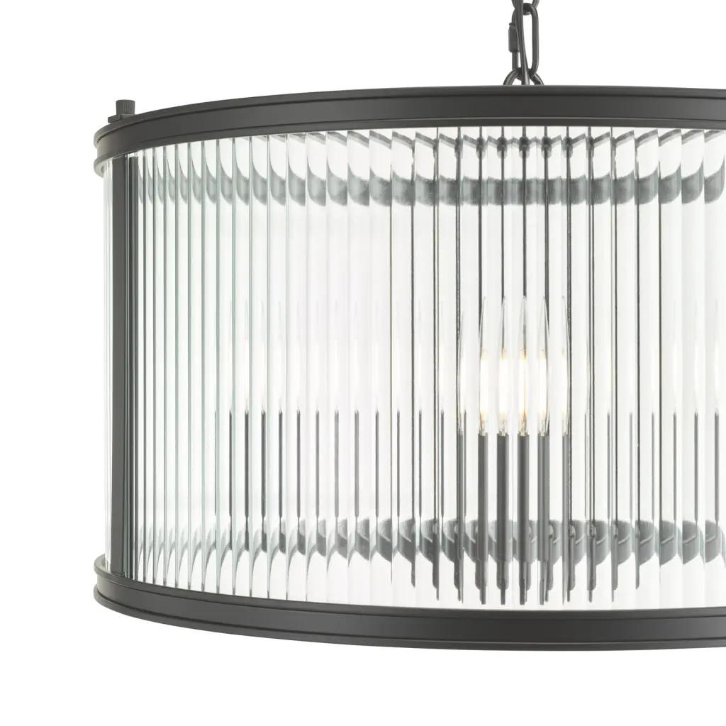 Bianka 3 Light Pendant in Matt Black