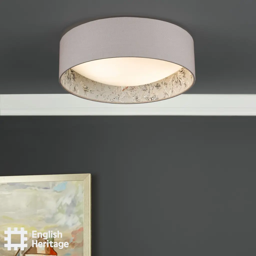 Birch Flush Fitting with Taupe Shade