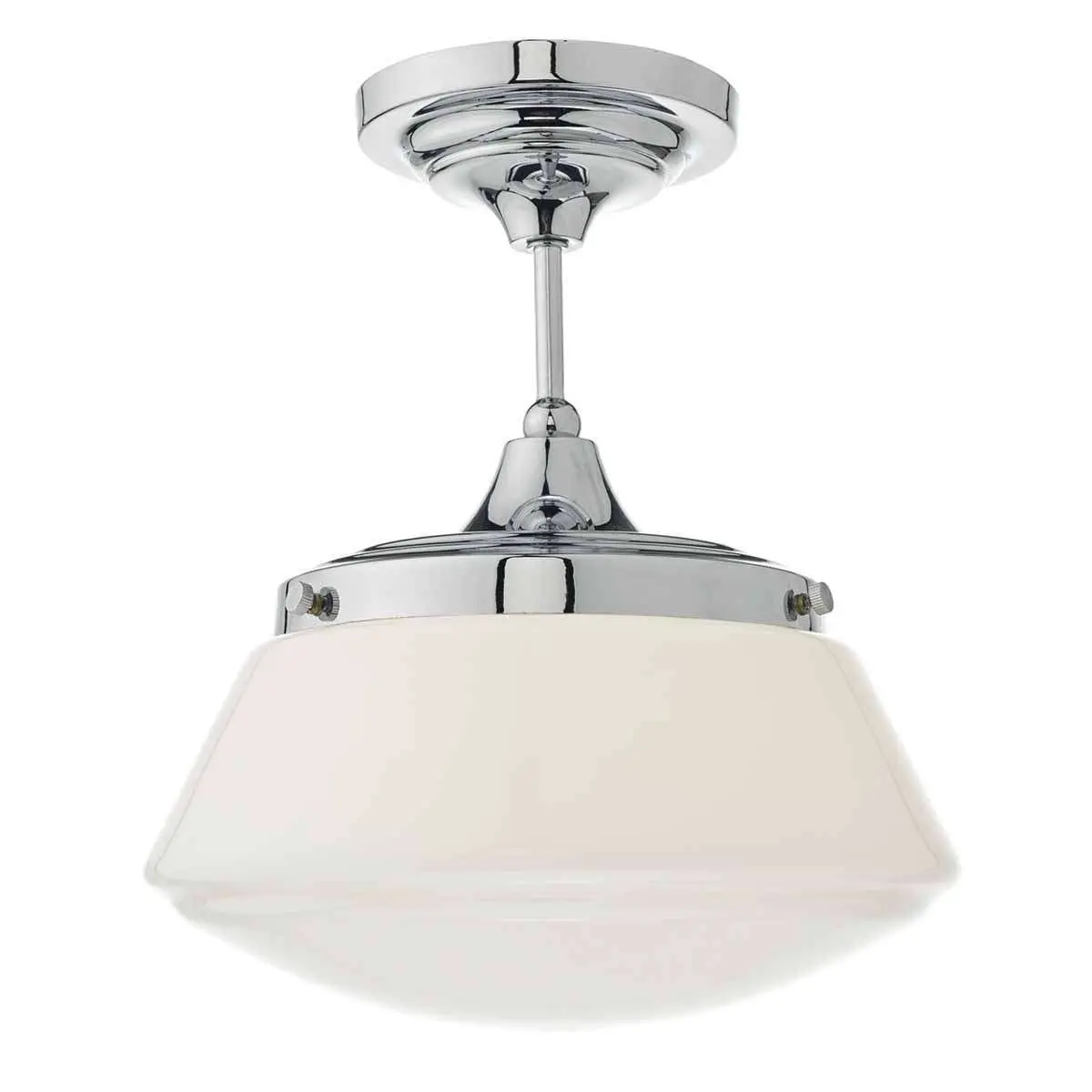 Caden 1lt Semi Flush Polished Chrome & Opal Glass IP44