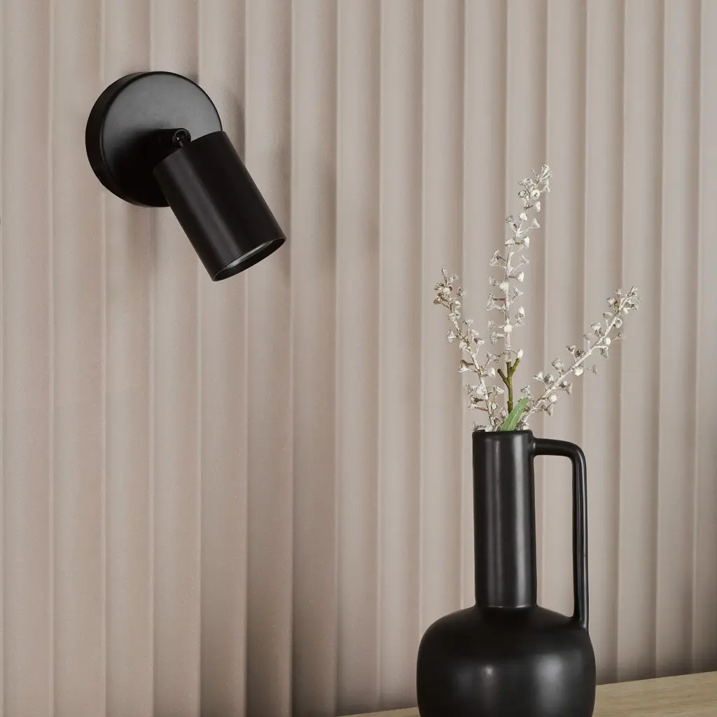 Cawley Single Matt Black Spotlight
