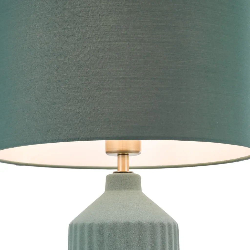 Chloris Large Green Table Lamp C/W Shade