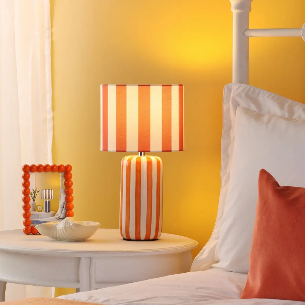 Cicada Orange Table Lamp C/W Shade